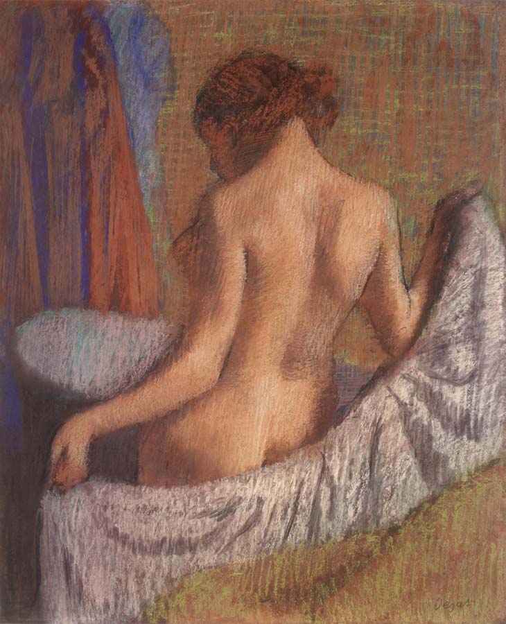 Edgar Degas After the Bath,woman witl a towel